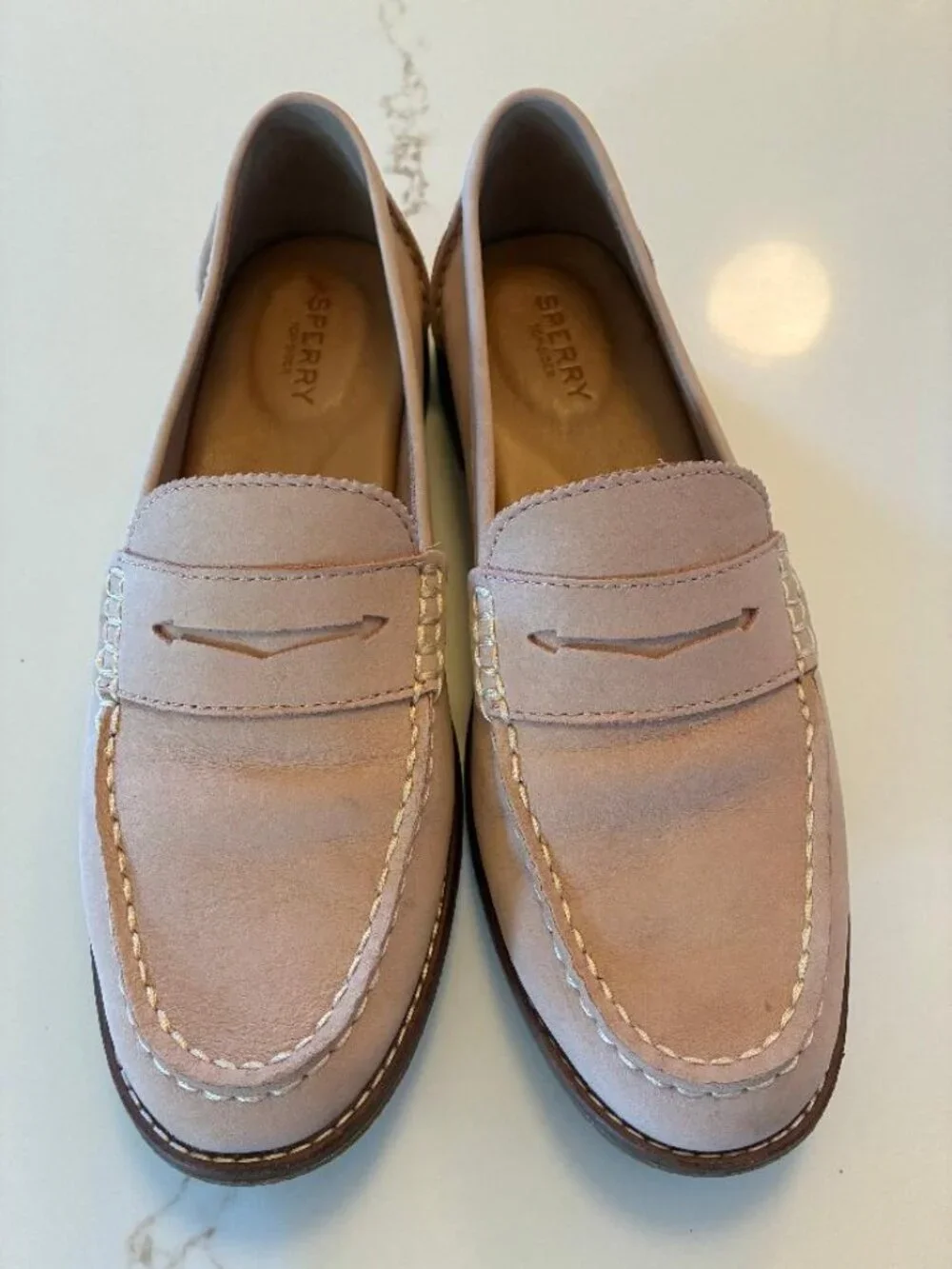 Sperry | Seaport Penny Loafers | Blush Rose Dust Leather, Sz. 8.5